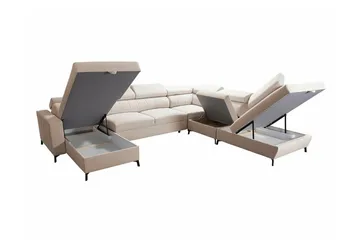 Galbally 5-sits Hörnbäddsoffa Dark brown - Products - Möbler - Soffa - Bäddsoffa - Hörnbäddsoffa