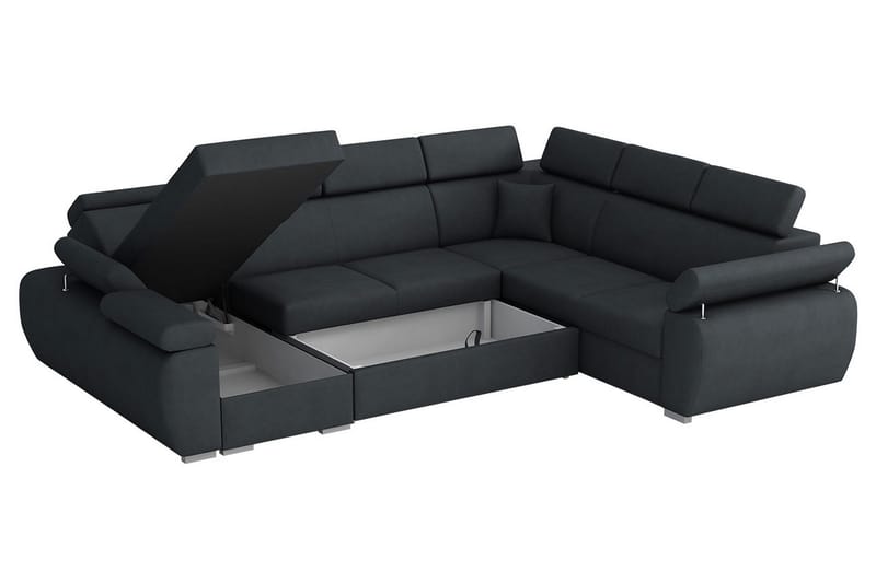 Halliday Hörnsoffa Vänster - Mörkgrå - Products - Möbler - Soffa - Bäddsoffa - Hörnbäddsoffa