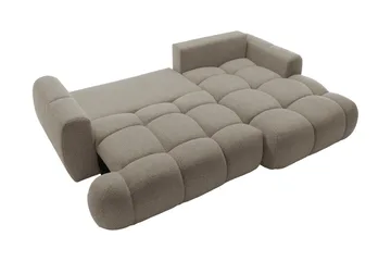 Handu Bäddsoffa med Divan 3-sits i Bouclé - Beige - Products - Möbler - Soffa - Bäddsoffa - Bäddsoffa divan
