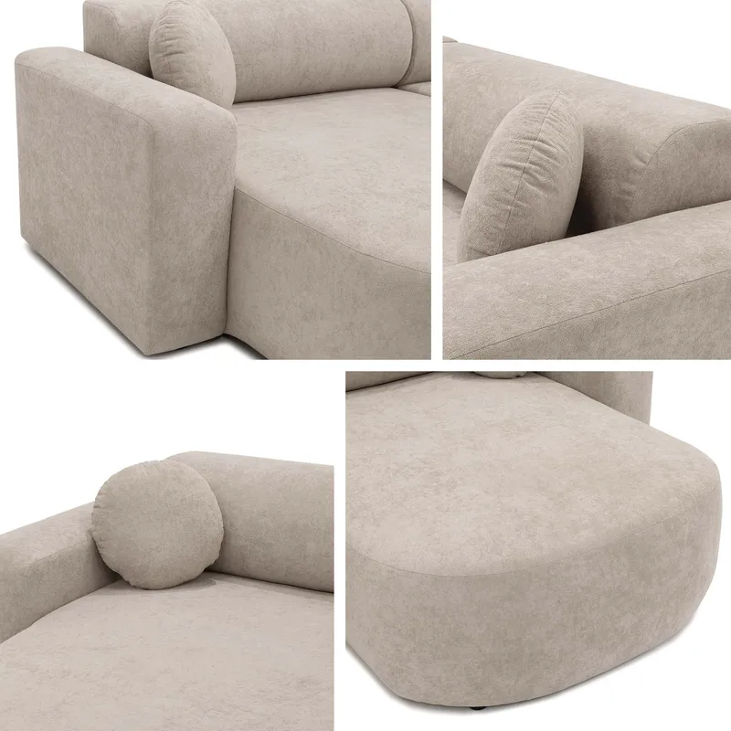 Hanish Bäddsoffa Dubbeldivan 5-sits - Beige - Products - Möbler - Soffa - Bäddsoffa - U bäddsoffa