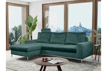 Kintore 3-sits Hörnbäddsoffa Green - Products - Möbler - Soffa - Bäddsoffa - Bäddsoffa divan
