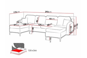 Knocklong 4-sits Hörnbäddsoffa Dark grey - Products - Möbler - Soffa - Bäddsoffa - Hörnbäddsoffa