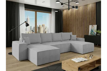 Knocklong 4-sits Hörnbäddsoffa - Ljusgrå - Products - Möbler - Soffa - Bäddsoffa - Hörnbäddsoffa