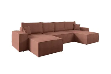 Knocklong 4-sits Hörnbäddsoffa - Rosa - Products - Möbler - Soffa - Bäddsoffa - Hörnbäddsoffa