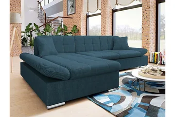 Lomux 3-sits Hörnbäddsoffa blue - Products - Möbler - Soffa - Bäddsoffa - Bäddsoffa längsbäddad