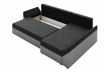 Midfeld 3-sits Hörnbäddsoffa Brown/Black - Products - Möbler - Soffa - Bäddsoffa - Bäddsoffa divan