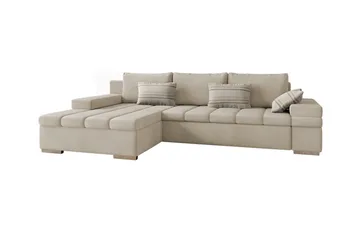 Naoma 3-sits Hörnbäddsoffa beige - Products - Möbler - Soffa - Bäddsoffa - Bäddsoffa divan