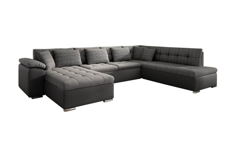 Niko U-Bäddsoffa 350x205x76 cm Divan Vänster, Grå