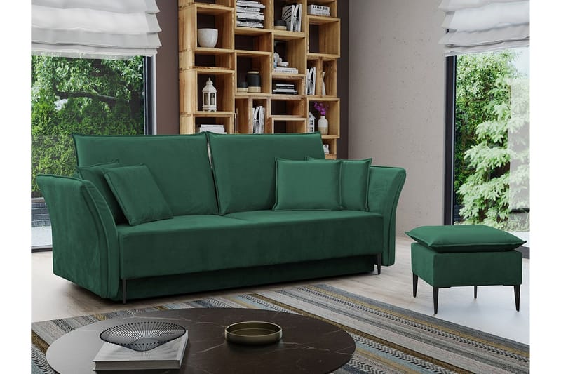 Staffin 3-sits Bäddsoffa Dark green - Products - Möbler - Soffa - Bäddsoffa - 3 sits bäddsoffa