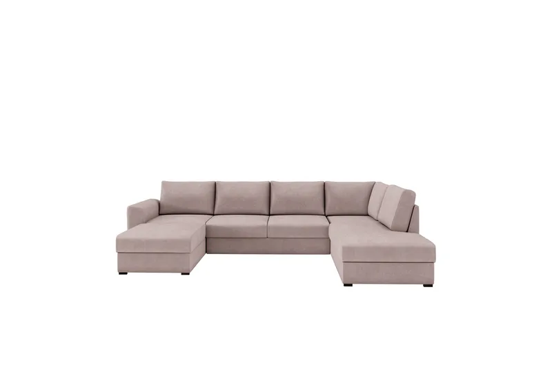 Taberk Bäddsoffa med Divan och Schäslong 4-sits, Rosa