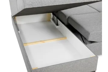 Taberk Bäddsoffa med Divan och Schäslong 5-sits - Grå - Products - Möbler - Soffa - Bäddsoffa - Bäddsoffa divan