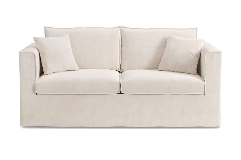 Travstad 3-sits Bäddsoffa med HVILA Bäddmadrass 140x200 cm Polyesterskum med Tvättbar klädsel, Beige
