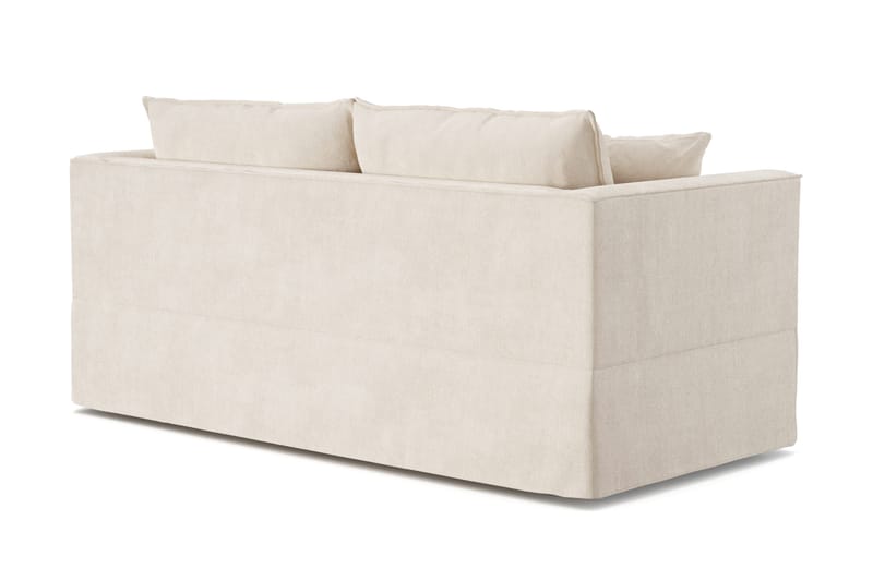 Travstad 3-sits Bäddsoffa med HVILA Bäddmadrass 140x200 cm Polyesterskum med Tvättbar klädsel - Beige - Products - Möbler - Soffa - Bäddsoffa - 3 sits bäddsoffa