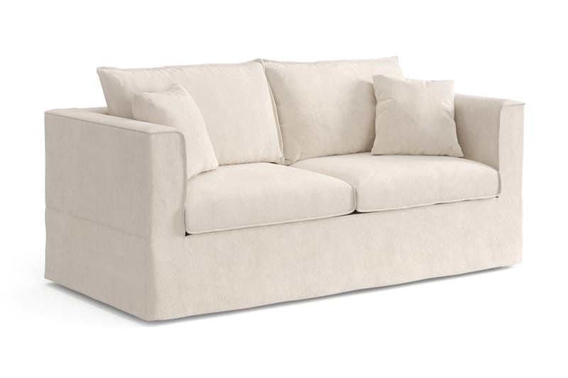 Travstad 3-sits Bäddsoffa med HVILA Bäddmadrass 140x200 cm Polyesterskum med Tvättbar klädsel - Beige - Products - Möbler - Soffa - Bäddsoffa - 3 sits bäddsoffa