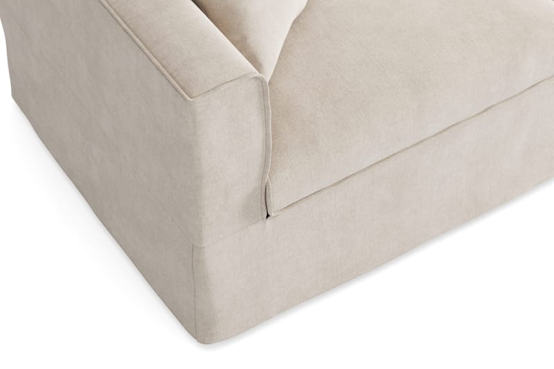 Travstad 3-sits Bäddsoffa med HVILA Bäddmadrass 140x200 cm Polyesterskum med Tvättbar klädsel - Beige - Products - Möbler - Soffa - Bäddsoffa - 3 sits bäddsoffa