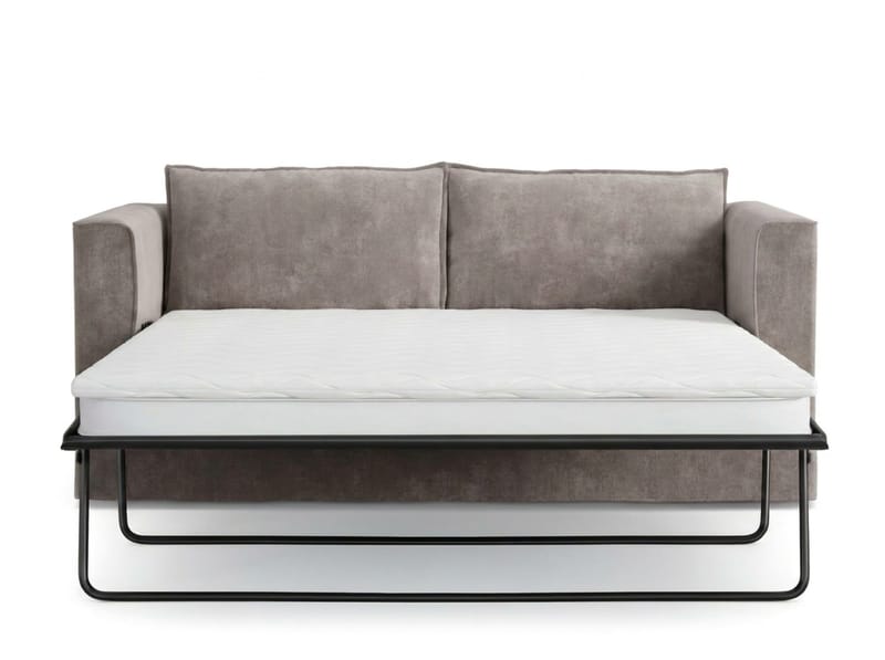Travstad 3-sits Bäddsoffa med HVILA Bäddmadrass 140x200 cm Polyesterskum med Tvättbar klädsel - Grå - Products - Möbler - Soffa - Bäddsoffa - 3 sits bäddsoffa