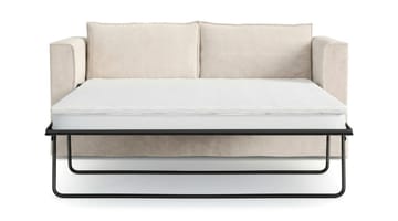 Travstad 3-sits Bäddsoffa med HVILA Bäddmadrass 140x200 cm Polyesterskum med Tvättbar klädsel - Beige - Products - Möbler - Soffa - Bäddsoffa - 3 sits bäddsoffa