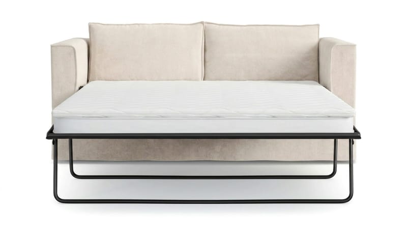 Travstad 3-sits Bäddsoffa med HVILA Bäddmadrass 140x200 cm Polyesterskum med Tvättbar klädsel - Beige - Products - Möbler - Soffa - Bäddsoffa - 3 sits bäddsoffa