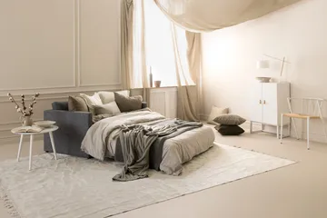 Willhelm Liten Bäddsoffa 2-sits 160 cm Bred - Grå / Ljusgrå - Products - Möbler - Soffa - Bäddsoffa - 2 sits bäddsoffa