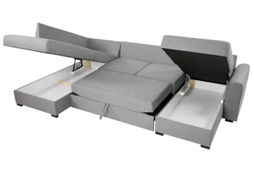 Wilma 5-sits Bäddsoffa - Grå - Products - Möbler - Soffa - Bäddsoffa - Bäddsoffa divan