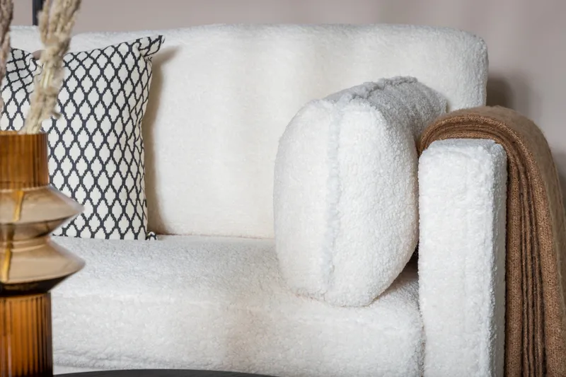 Boom 3-sits Soffa Teddy - Vit - Products - Möbler - Soffa - 3 sits soffa