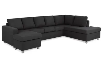 Crazy 5-sits Högervänd U-formad X-Large Soffa med Divan och Schäslong i Tyg - Antracit - Products - Möbler - Soffa - U-soffa