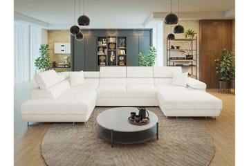 Gabina Soffa med Divan och Schäslong 4-sits - Vit - Products - Möbler - Soffa - Divansoffa & schäslongsoffa - 4 sits soffa med divan