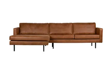 Lissbon Divansoffa Vänster - Cognac - Products - Möbler - Soffa - Divansoffa & schäslongsoffa - 4 sits soffa med divan