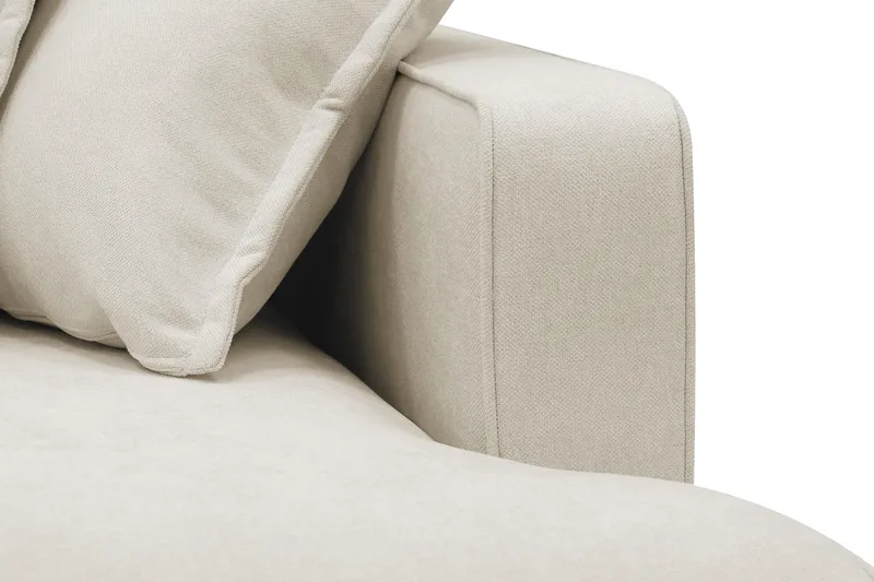 Rossita Lyx 4-sits Vänstervänd L-formad Extra Djup Schäslongsoffa i Tyg - Beige Tyg - Products - Möbler - Soffa - Divansoffa & schäslongsoffa - 4 sits soffa med divan