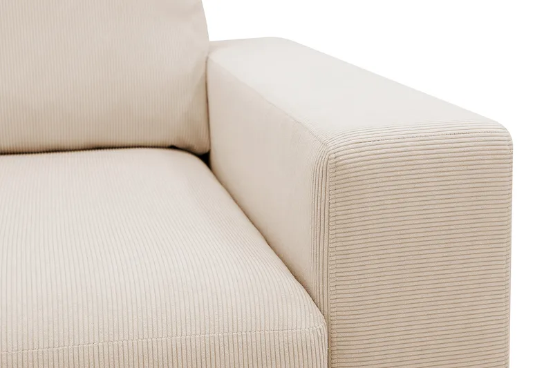 Scandi Djup 4-sits Soffa med Schäslong Vänster i Manchester - Beige - Products - Möbler - Soffa - Divansoffa & schäslongsoffa - 4 sits soffa med divan