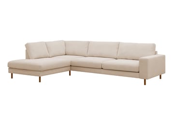 Scandi Djup 4-sits Soffa med Schäslong Vänster i Manchester - Beige - Products - Möbler - Soffa - Divansoffa & schäslongsoffa - 4 sits soffa med divan