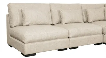 Dubai Hörnsoffa Extra Djup i Chenille - Beige - Products - Möbler - Soffa - Hörnsoffa