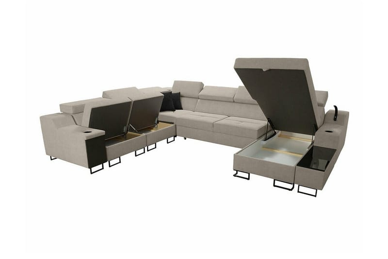 Galbally 5-sits Hörnsoffa Brown - Products - Möbler - Soffa - Sammetssoffa