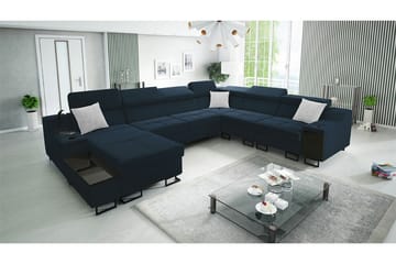 Galbally 5-sits Hörnsoffa Dark blue - Products - Möbler - Soffa - Sammetssoffa