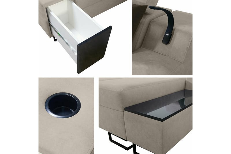 Galbally 5-sits Hörnsoffa Dark green - Products - Möbler - Soffa - Sammetssoffa