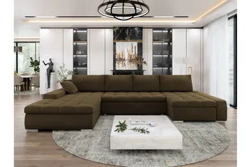 Gamal Soffa Dubbeldivan 4-sits - Brun - Products - Möbler - Soffa - Sammetssoffa