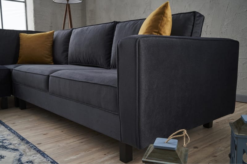 Kaletea Soffa m. Divan 4-sits - Mörkgrå - Products - Möbler - Soffa - Hörnsoffa