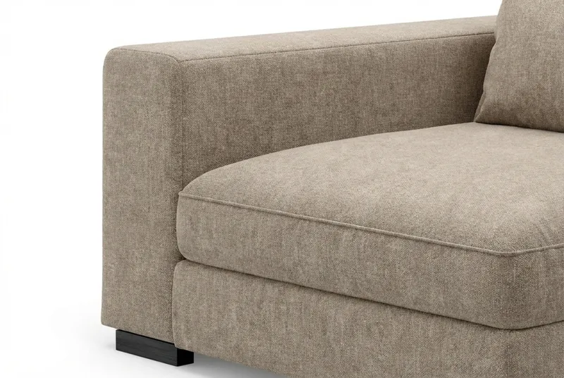 Dubai Armstöd Vänster i Tyg - Beige/Grå - Products - Möbler - Soffa - Modulsoffa - Övriga moduler till modulsoffa