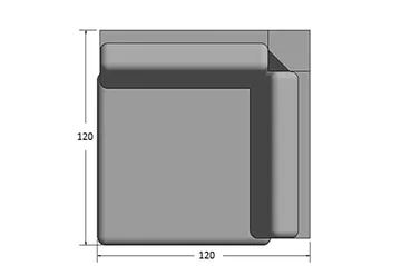 Dubai Hörnmodul Sammet - Vit - Products - Möbler - Soffa - Modulsoffa - Hörnmodul