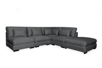 Dubai Schäslongsoffa Vänster Sammet - Mörkgrå - Products - Möbler - Soffa - Modulsoffa - Komplett modulsoffa
