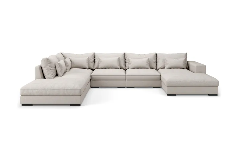 Dubai Stor U-modulsoffa med Divan Höger 432 cm, Beige