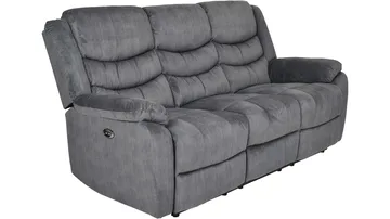 Olvani 3-sits Reclinersoffa i tyg elektrisk - Grå - Products - Möbler - Soffa - Biosoffa & reclinersoffa