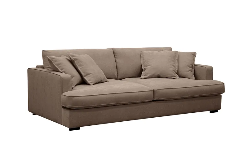 Rossita Lyx 2,5-sits Extra djup Soffa i Tyg - Mörkbrun - Products - Möbler - Soffa - 3 sits soffa