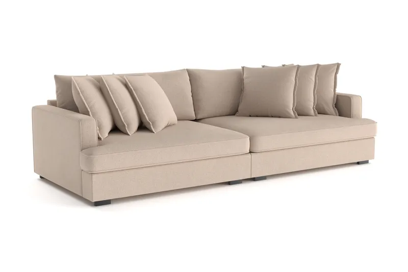 Rossita Lyx 4-sits Extra djup Soffa i Tyg - Beige - Products - Möbler - Soffa - 4 sits soffa