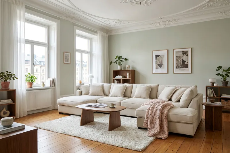 Rossita Lyx 5-sits Högervänd U-formad Extra djup Soffa med Divan och Schäslong i Chenille - Beige - Products - Möbler - Soffa - U-soffa