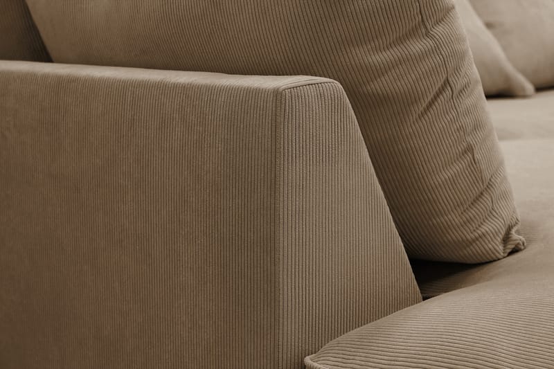Rossita Lyx 5-sits Högervänd U-formad Extra djup Soffa med Divan och Schäslong i Manchester - Ljusbrun - Products - Möbler - Soffa - U-soffa