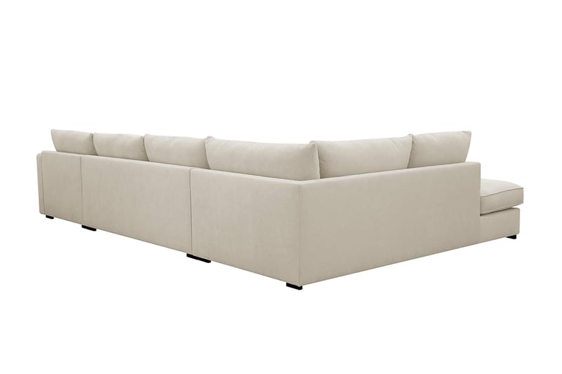 Rossita Lyx 5-sits Högervänd U-formad Extra djup Soffa med Divan och Schäslong i Tyg - Beige - Products - Möbler - Soffa - U-soffa