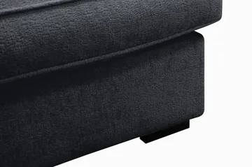 Rossita Lyx 5-sits Vänstervänd U-formad Extra djup Soffa med Divan och Schäslong i Chenille - Svart - Products - Möbler - Soffa - U-soffa