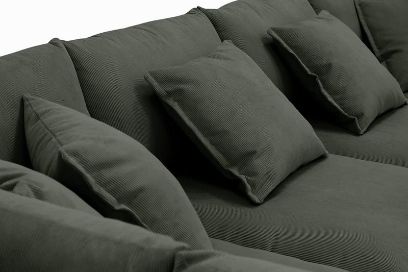 Rossita Lyx 6-sits Högervänd U-formad Extra djup Soffa med Divan och Schäslong i Manchester - Mörkgrön - Products - Möbler - Soffa - U-soffa