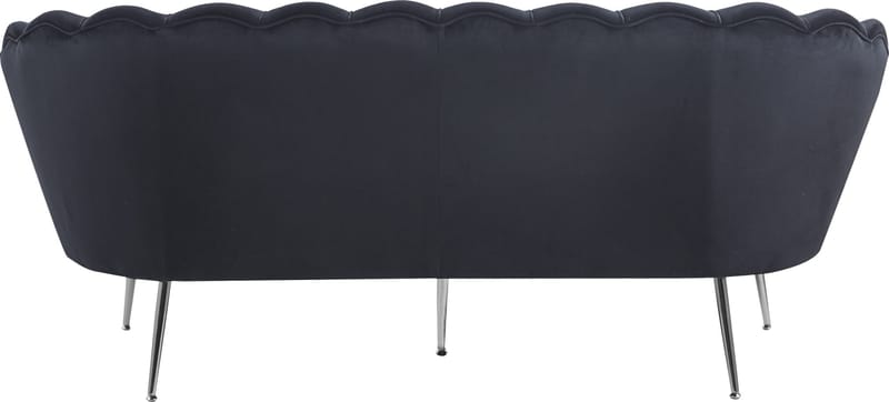 Soffa 3-sits i svart sammet - Kingsley - Svart - Products - Möbler - Soffa - Sammetssoffa